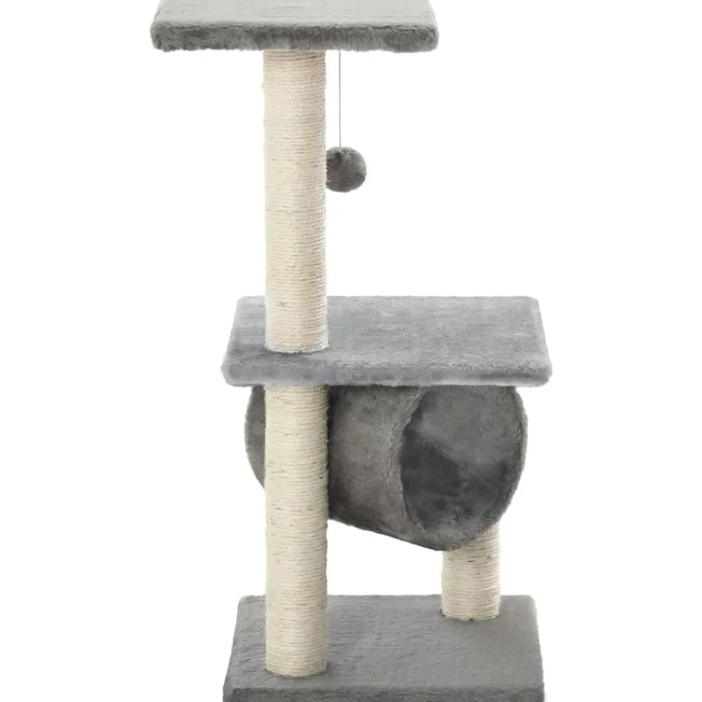 vidaXL Rascador para gatos con poste rascador de sisal 65 cm Gris