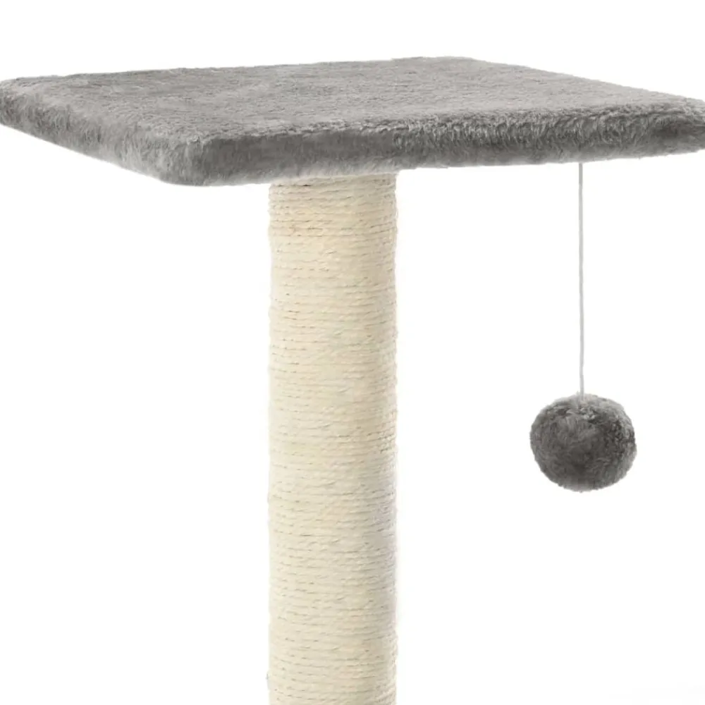 vidaXL Rascador para gatos con poste rascador de sisal 65 cm Gris