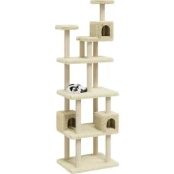 vidaXL Rascador para gatos con postes de sisal 188 cm Crema Outlet