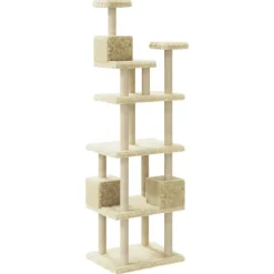 vidaXL Rascador para gatos con postes de sisal 188 cm Crema Outlet