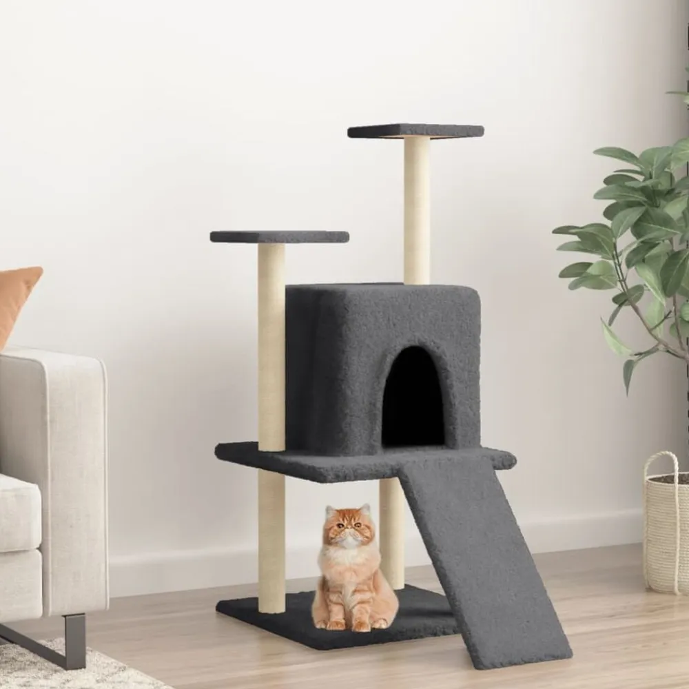 vidaXL Productos Para Mascotas-Rascador para gatos con postes de sisal 110 cm