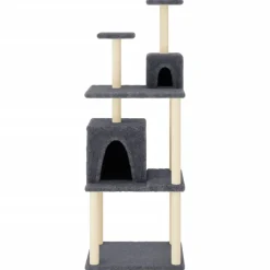 vidaXL Rascador para gatos con postes de sisal 167 cm Gris oscuro New
