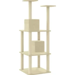 vidaXL Productos Para Mascotas-Rascador para gatos con postes de sisal color 141 cm