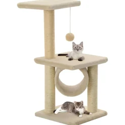 vidaXL Productos Para Mascotas-Rascador para gatos con poste rascador de sisal 65 cm
