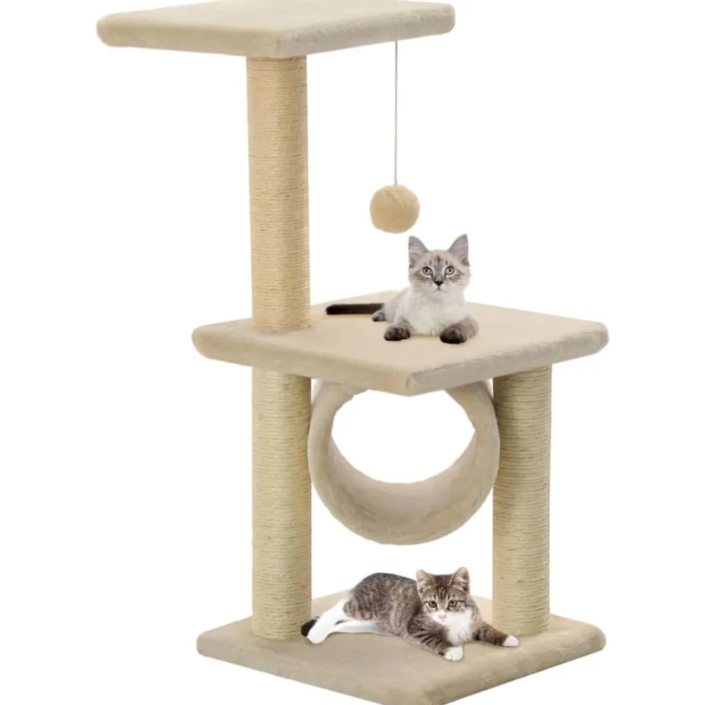 vidaXL Productos Para Mascotas-Rascador para gatos con poste rascador de sisal 65 cm