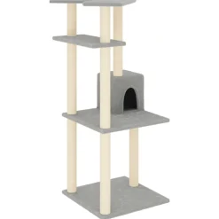 vidaXL Productos Para Mascotas-Rascador para gatos con postes de sisal 123 cm