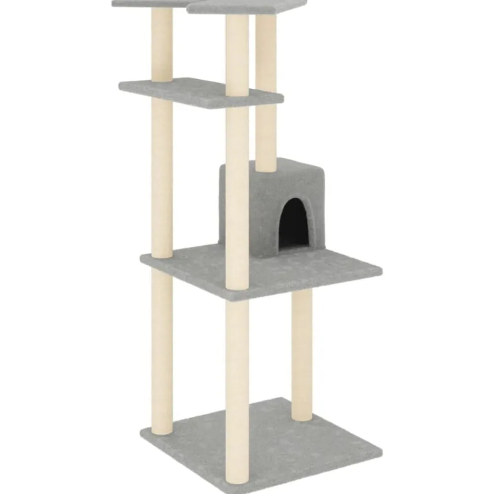vidaXL Productos Para Mascotas-Rascador para gatos con postes de sisal 123 cm