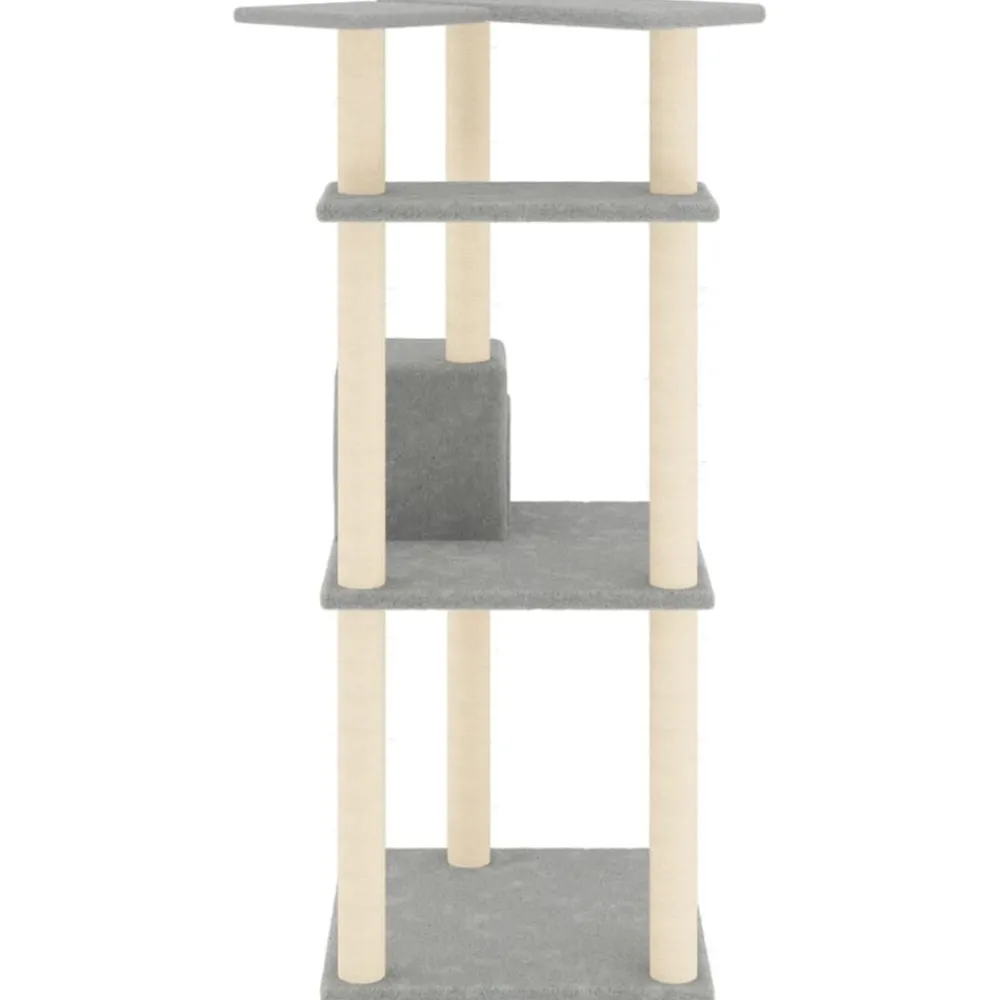 vidaXL Productos Para Mascotas-Rascador para gatos con postes de sisal 123 cm