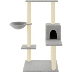 vidaXL Rascador para gatos con postes de sisal 95 cm Gris claro Clearance