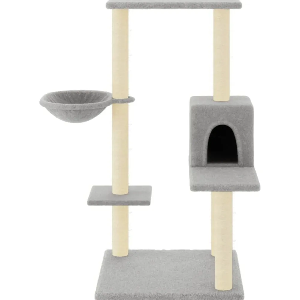 vidaXL Rascador para gatos con postes de sisal 95 cm Gris claro Clearance