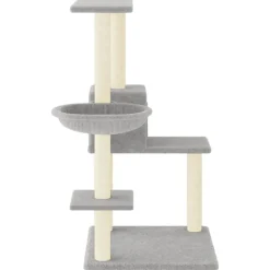 vidaXL Rascador para gatos con postes de sisal 95 cm Gris claro Clearance