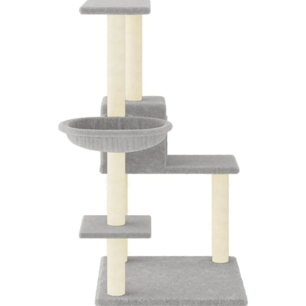 vidaXL Rascador para gatos con postes de sisal 95 cm Gris claro Clearance