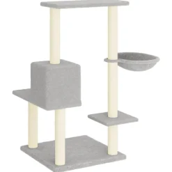 vidaXL Rascador para gatos con postes de sisal 95 cm Gris claro Clearance