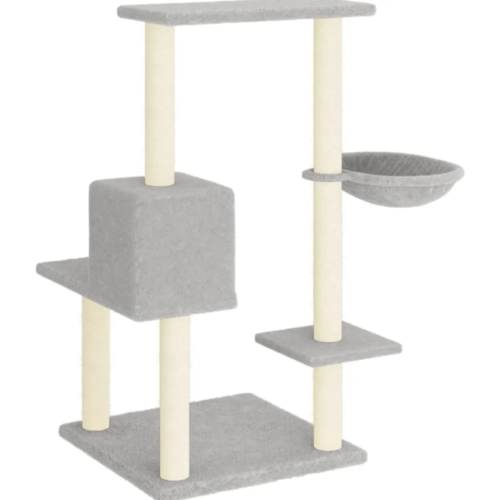 vidaXL Rascador para gatos con postes de sisal 95 cm Gris claro Clearance