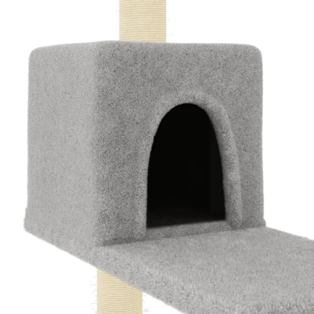 vidaXL Rascador para gatos con postes de sisal 95 cm Gris claro Clearance