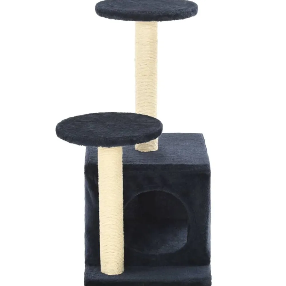 vidaXL Rascador para gatos con poste de sisal 60 cm Azul oscuro Online