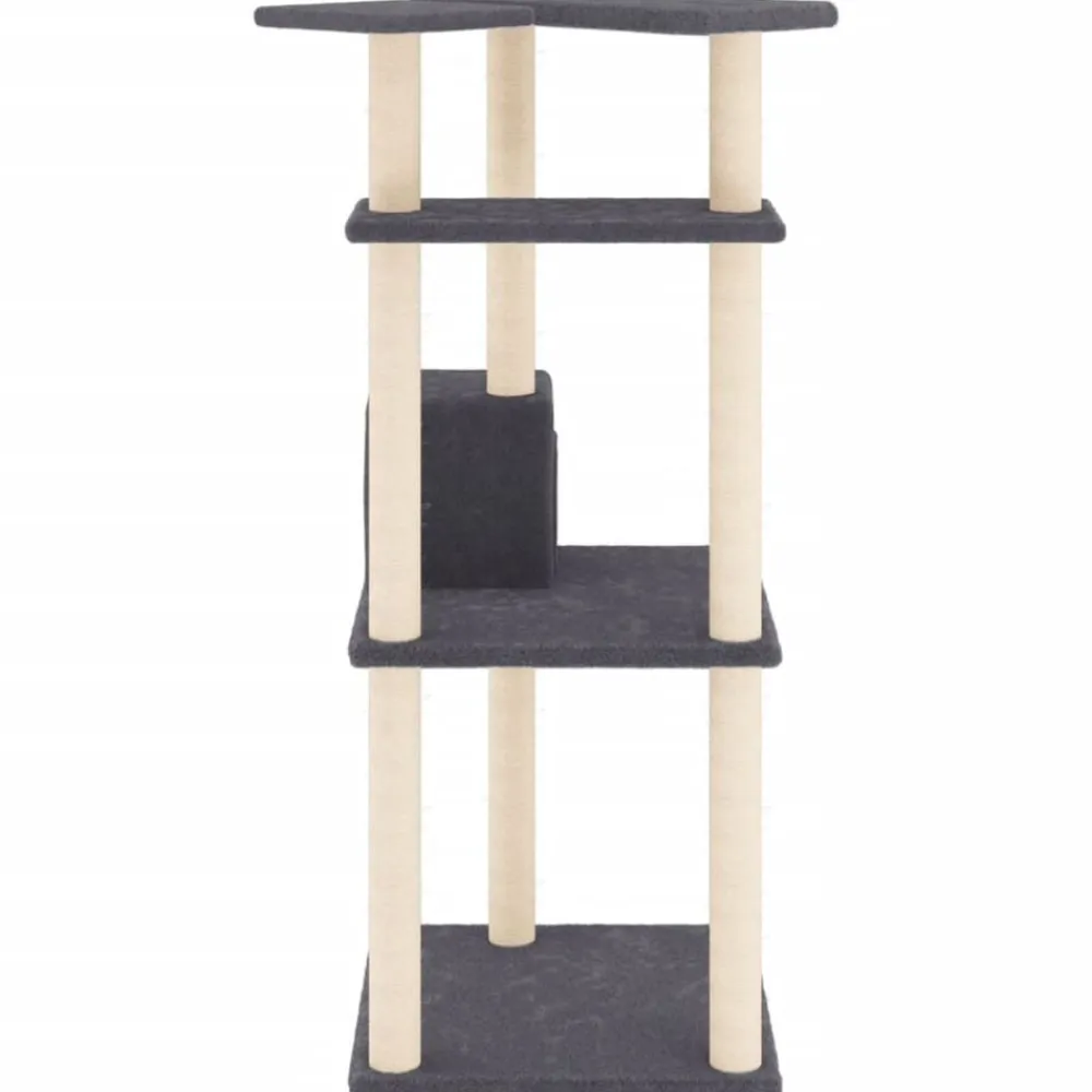 vidaXL Productos Para Mascotas-Rascador para gatos con postes de sisal 123 cm