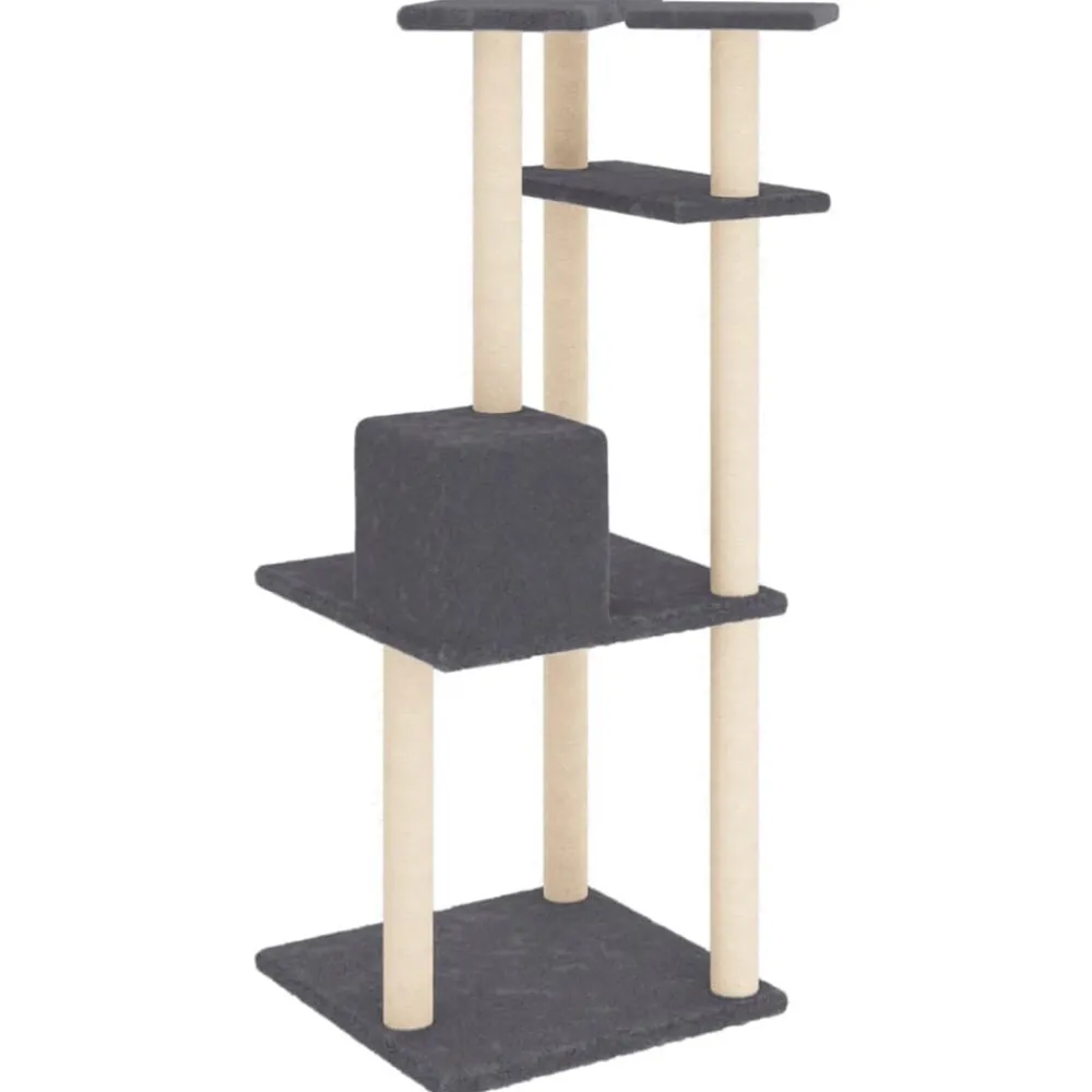 vidaXL Productos Para Mascotas-Rascador para gatos con postes de sisal 123 cm