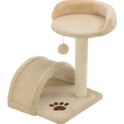 vidaXL Rascador para gatos con poste de sisal 40 cm y marrón Beige Discount