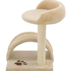 vidaXL Rascador para gatos con poste de sisal 40 cm y marrón Beige Discount