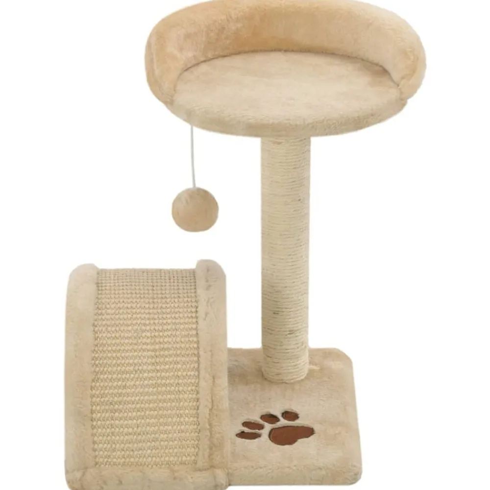 vidaXL Rascador para gatos con poste de sisal 40 cm y marrón Beige Discount
