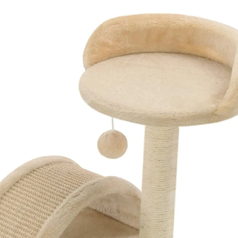 vidaXL Rascador para gatos con poste de sisal 40 cm y marrón Beige Discount