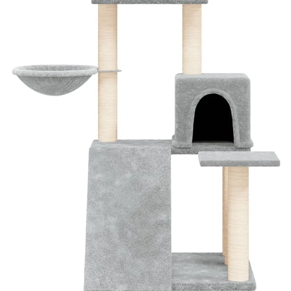 vidaXL Rascador para gatos con postes de sisal 82 cm Gris claro Hot