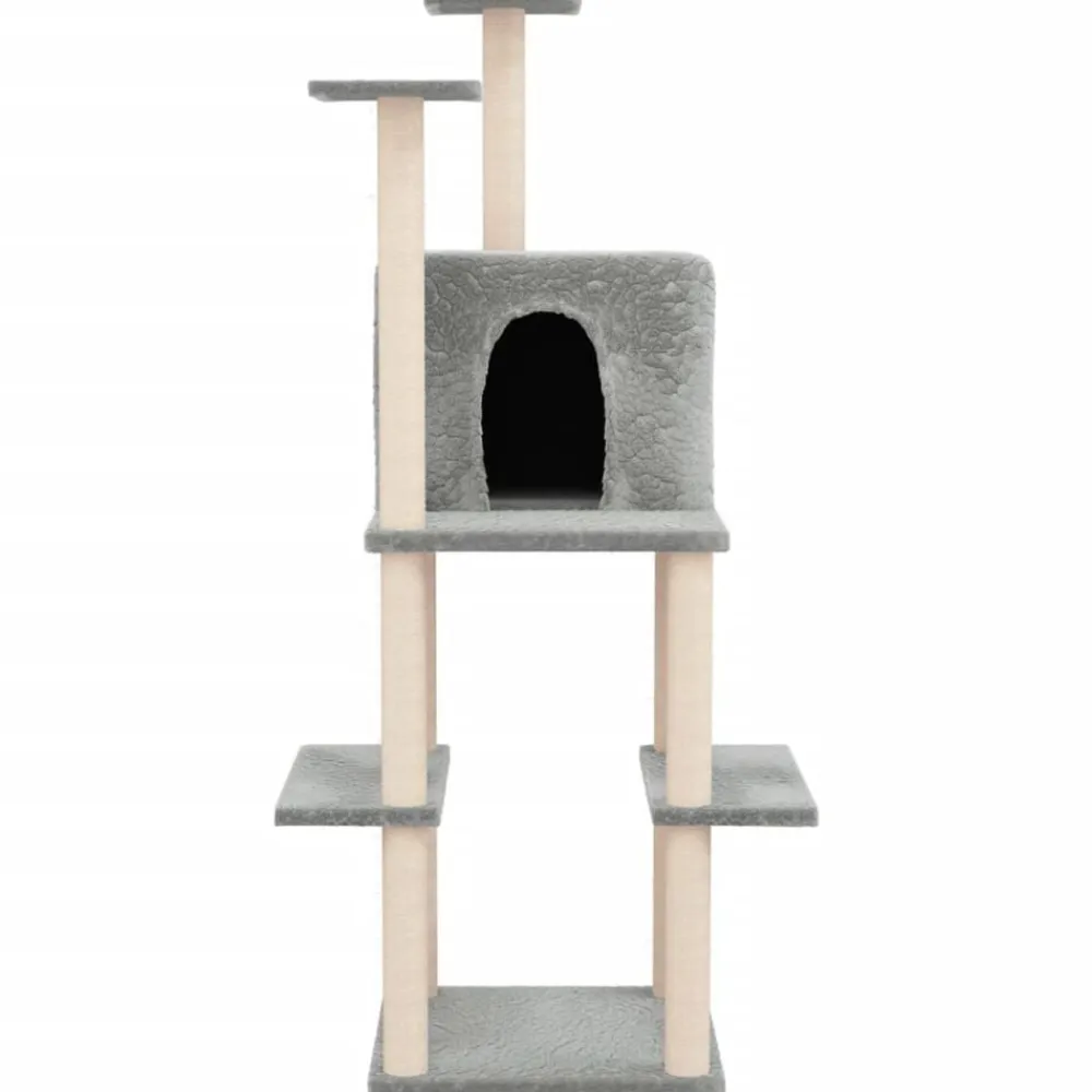 vidaXL Productos Para Mascotas-Rascador para gatos con postes de sisal 144,5 cm