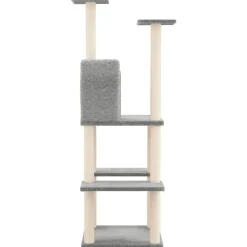 vidaXL Productos Para Mascotas-Rascador para gatos con postes de sisal 144,5 cm