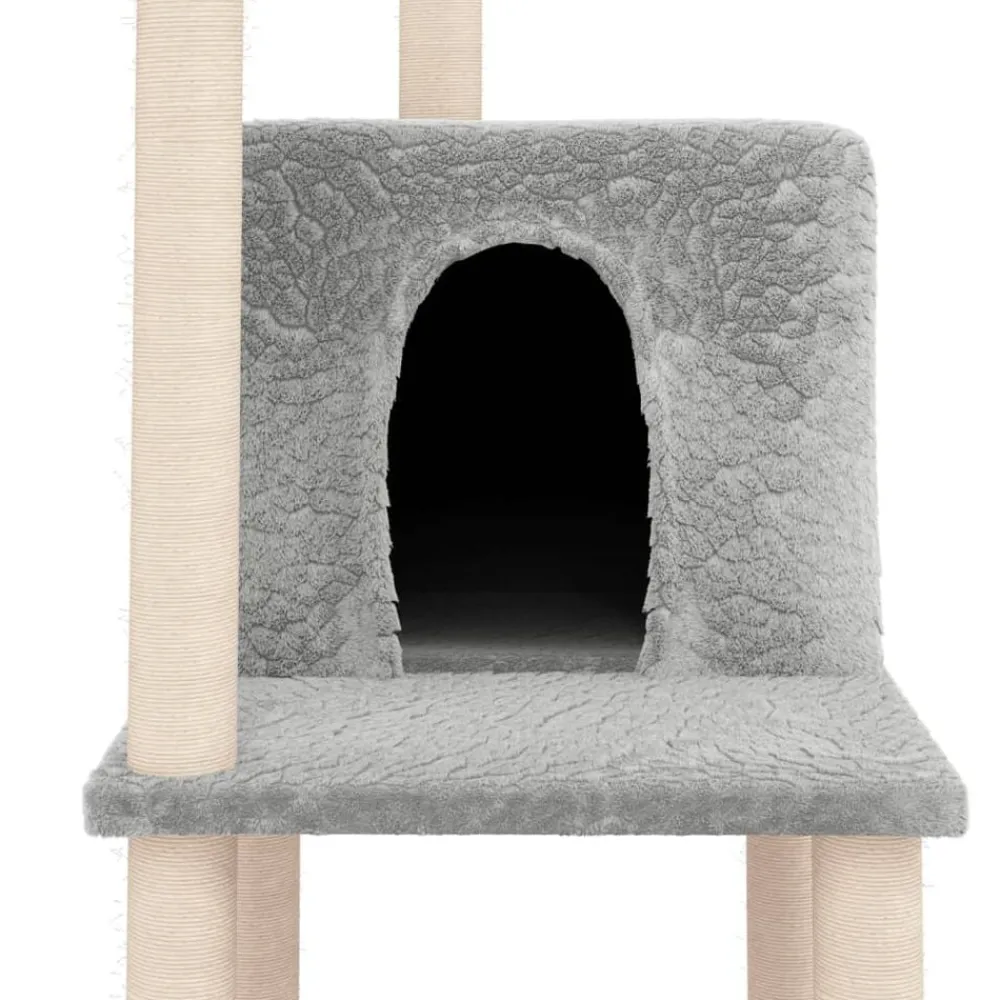 vidaXL Productos Para Mascotas-Rascador para gatos con postes de sisal 144,5 cm
