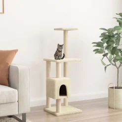 vidaXL Productos Para Mascotas-Rascador para gatos con postes de sisal color 104 cm