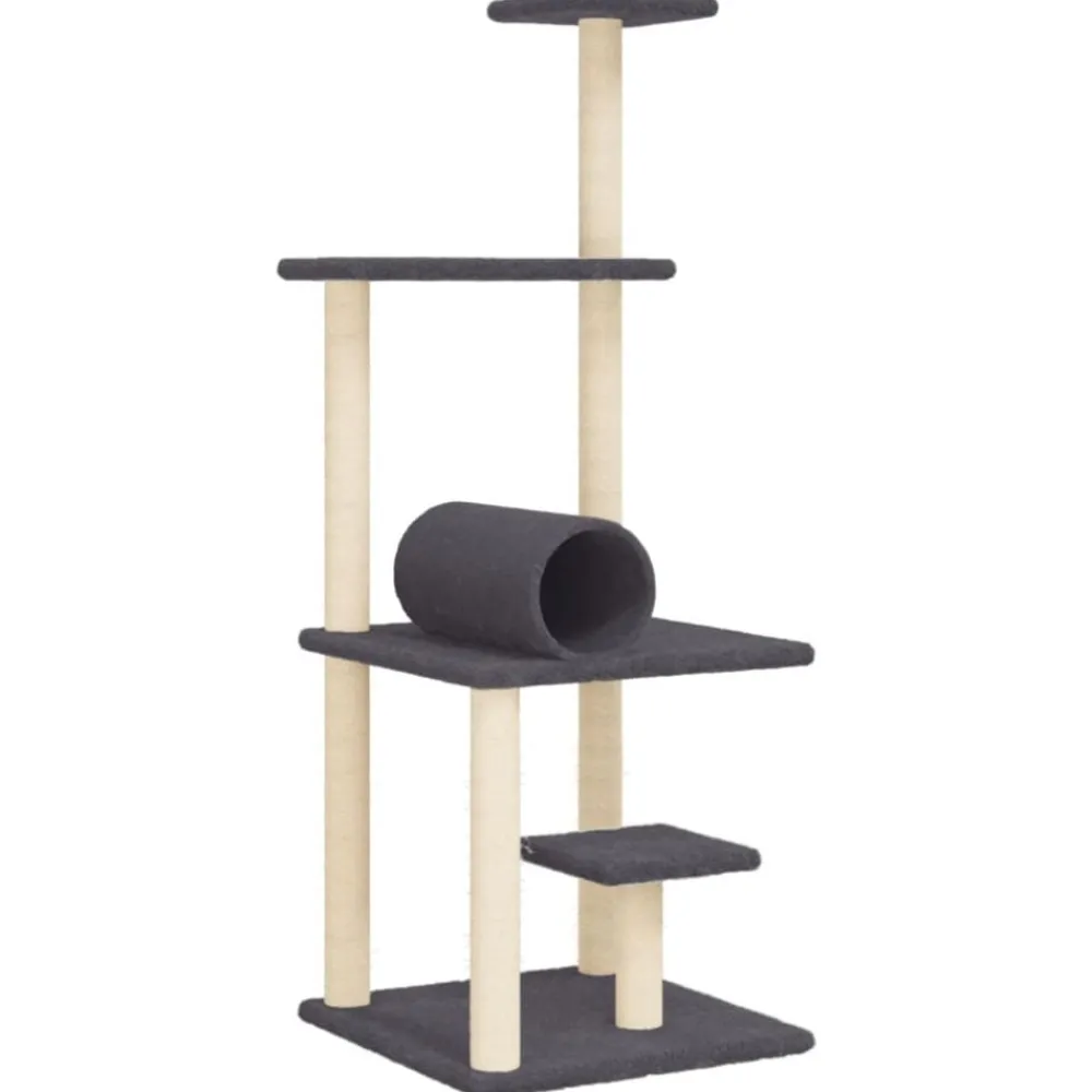 vidaXL Productos Para Mascotas-Rascador para gatos con postes de sisal 136 cm