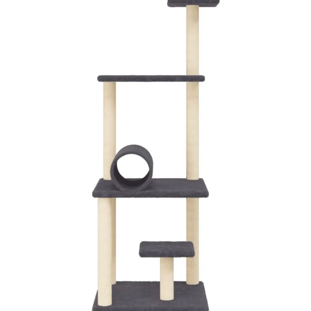 vidaXL Productos Para Mascotas-Rascador para gatos con postes de sisal 136 cm