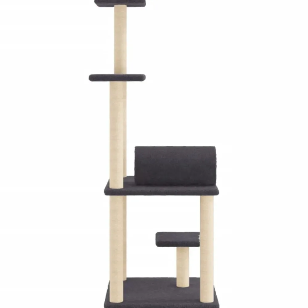 vidaXL Productos Para Mascotas-Rascador para gatos con postes de sisal 136 cm