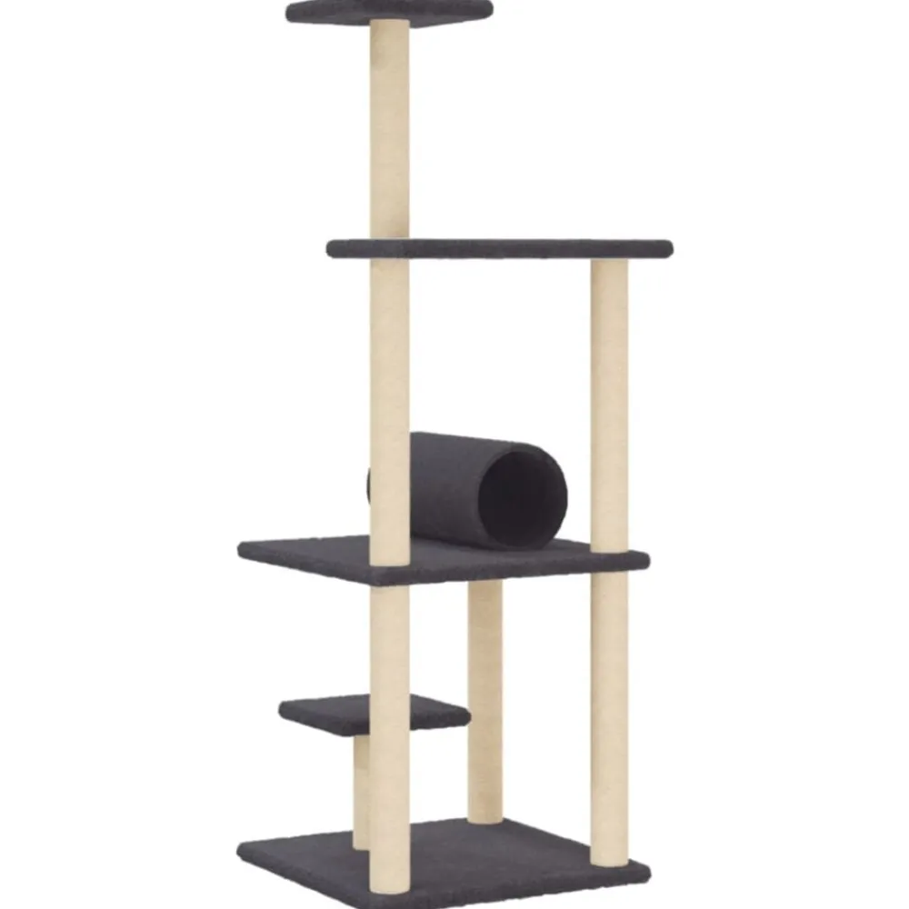 vidaXL Productos Para Mascotas-Rascador para gatos con postes de sisal 136 cm
