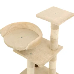 vidaXL Productos Para Mascotas-Rascador para gatos con postes de sisal 65 cm beige