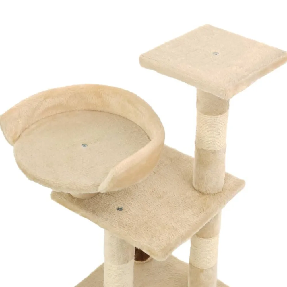 vidaXL Productos Para Mascotas-Rascador para gatos con postes de sisal 65 cm beige