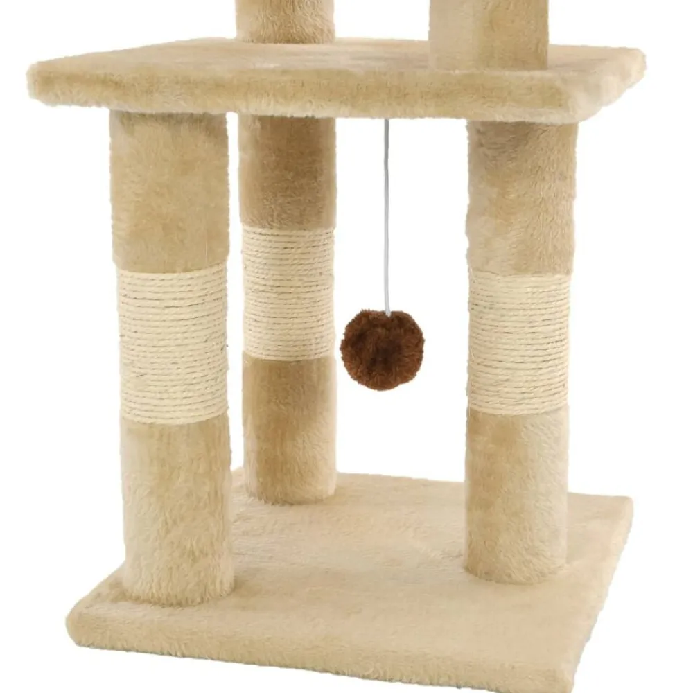 vidaXL Productos Para Mascotas-Rascador para gatos con postes de sisal 65 cm beige