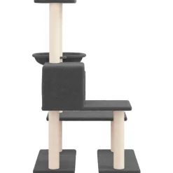 vidaXL Rascador para gatos con postes de sisal 94,5 cm Gris oscuro Discount