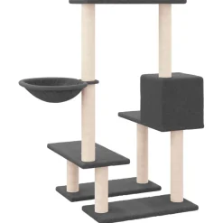 vidaXL Rascador para gatos con postes de sisal 94,5 cm Gris oscuro Discount