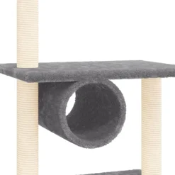 vidaXL Rascador para gatos con postes de sisal 279 cm Gris oscuro Outlet