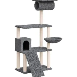 vidaXL Productos Para Mascotas-Rascador para gatos con postes de sisal 131 cm