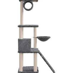 vidaXL Productos Para Mascotas-Rascador para gatos con postes de sisal 131 cm