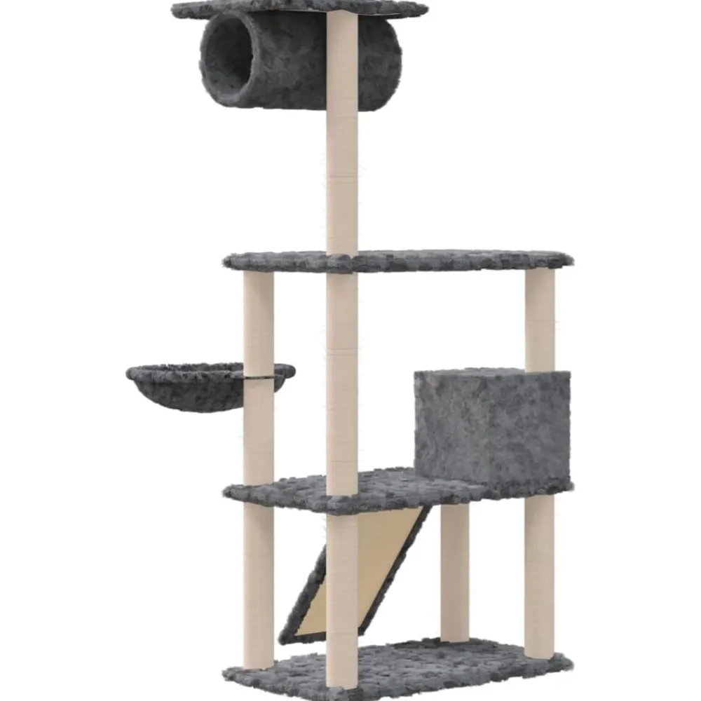 vidaXL Productos Para Mascotas-Rascador para gatos con postes de sisal 131 cm
