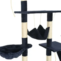 vidaXL Rascador para gatos con poste de sisal 230-250 cm Azul Hot