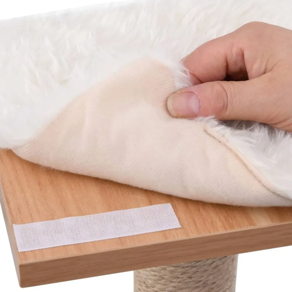 vidaXL Rascador para gatos con alfombra rascadora de sisal 123 cm Blanco Outlet