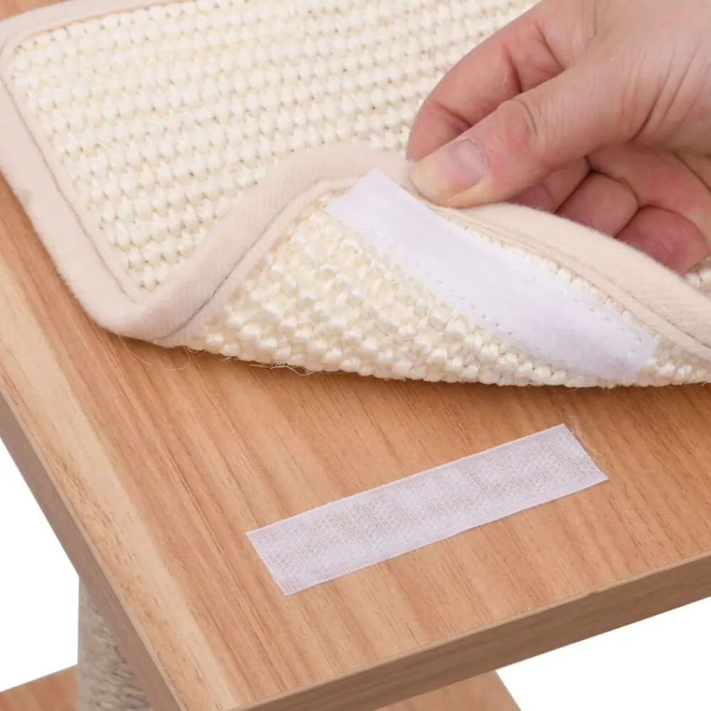 vidaXL Rascador para gatos con alfombra rascadora de sisal 123 cm Blanco Outlet
