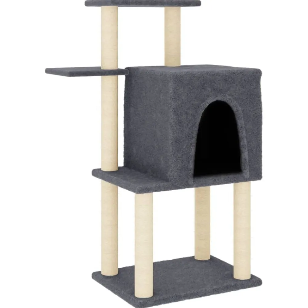 vidaXL Productos Para Mascotas-Rascador para gatos con postes de sisal 97 cm