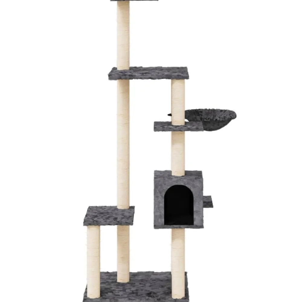 vidaXL Productos Para Mascotas-Rascador para gatos con postes de sisal 142 cm
