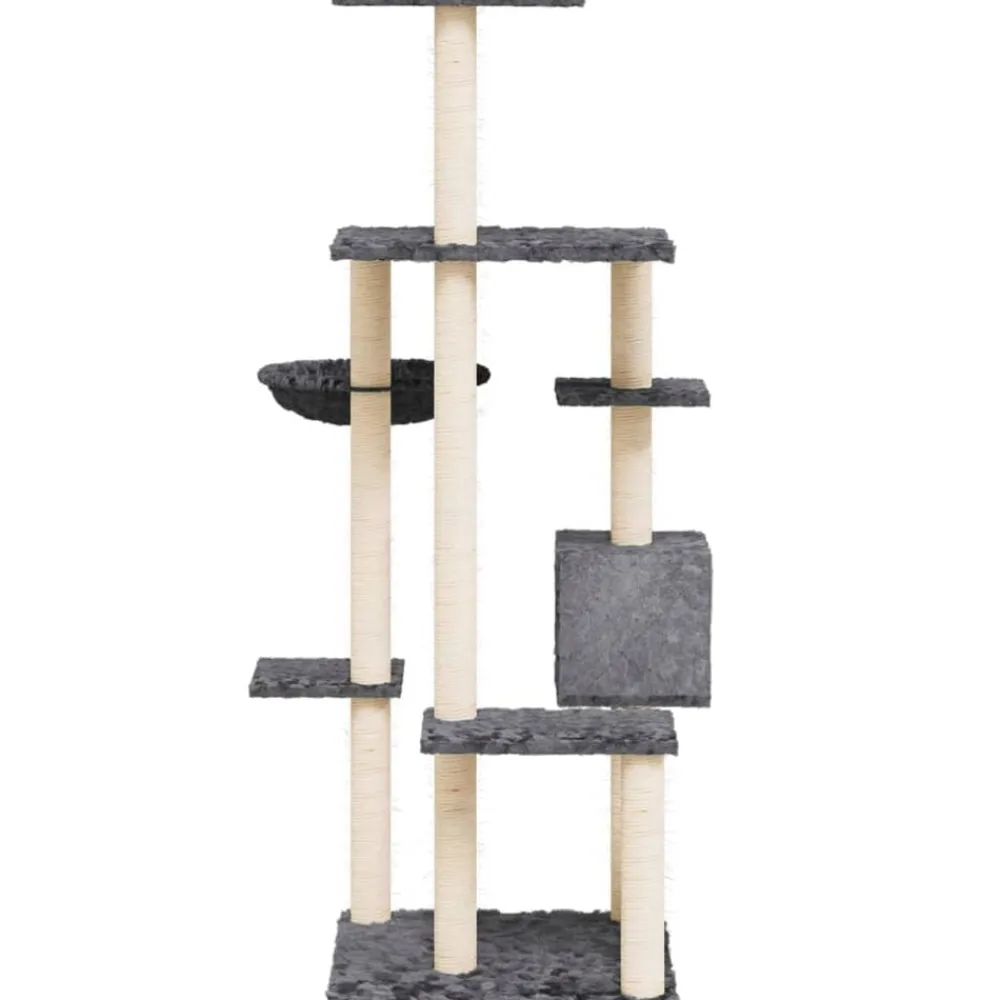 vidaXL Productos Para Mascotas-Rascador para gatos con postes de sisal 142 cm